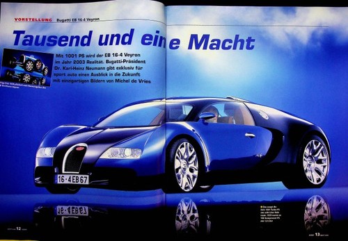 Sport auto 2001 bugatti - auto, 05/2001